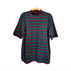 Lands‎ End Striped Cotton Shirt Top Size Large
